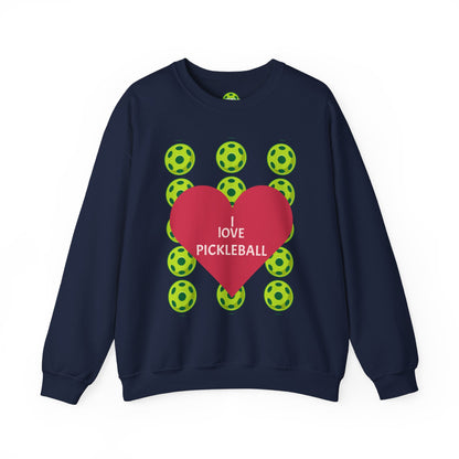 I Love Pickleball Crewneck Sweatshirt