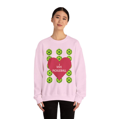 I Love Pickleball Crewneck Sweatshirt