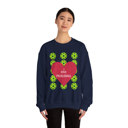 I Love Pickleball Crewneck Sweatshirt