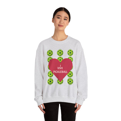 I Love Pickleball Crewneck Sweatshirt