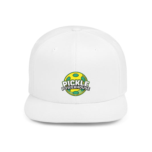 Pickle Powerhouse Flat Bill Snapback Hat - Trendy Pickleball Gear